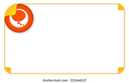 Color frame for your text and speech bubble