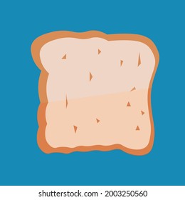 color fried toast in vector