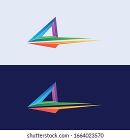 Color full Abstract Letter A Premium Logo