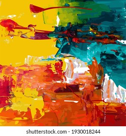 Color full Abstract Texture Background Wall Painting Illustration