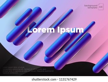 Color full background. Dynamic shapes composition. Vector template. EPS 10.