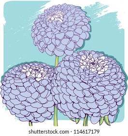 Color full background with flowers for your design