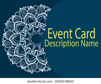 color full background mandala event card