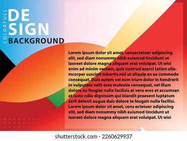 Color full background template design 1