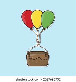 Balón de color completo con cesta adecuada para proyectos impresos en ropa y papel
