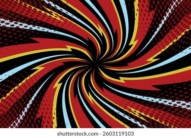 color full comic swirl background