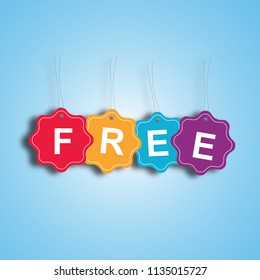 color full free tag  