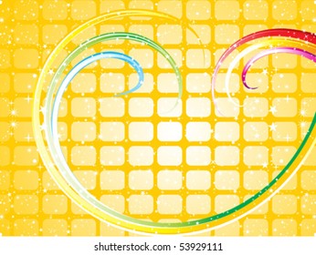 color full heart with rainbow concept