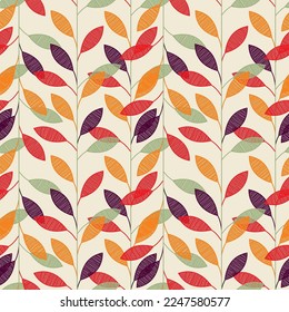 color full leaves with fabric tuxture