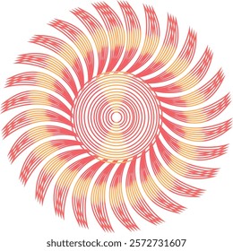 color full mandala with circle