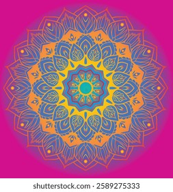 color full mandala event  card