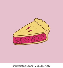 Color full pie vector drawing
