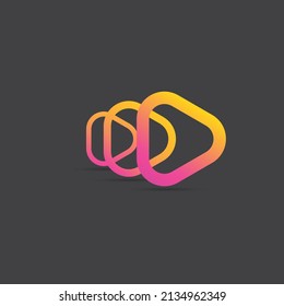 Logotipo de color completo del jugador - Plantilla de logotipo abstracto.