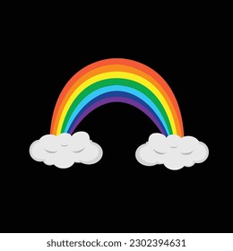 color full rainbow with black background