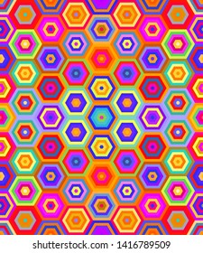 Color full seamless geometric pattern.