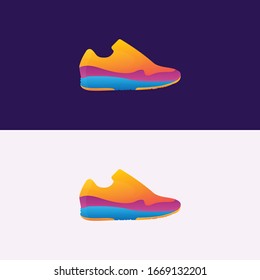 Color full Shoe Premium Logo Vector