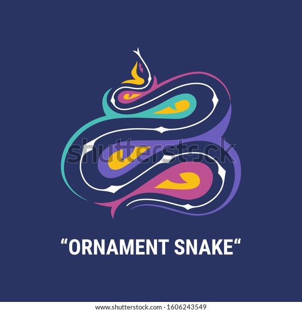 Color Full Snake Ornament\
Logo Vector
