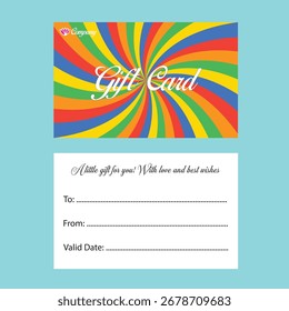Color full vector gift card design 
