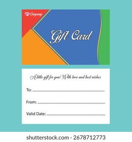 Color full vector gift card design