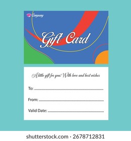 Color full vector gift card design
