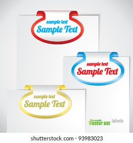 color full vector paper labels