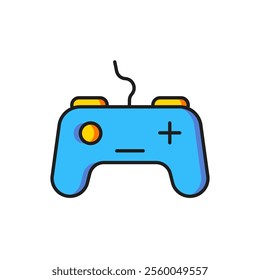 Color Gamepad icon isolated on white background. Game controller. Flat filled outline style with shadow. Vector