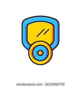 Color Gas mask icon isolated on white background. Respirator sign. Flat filled outline style with shadow. Vector