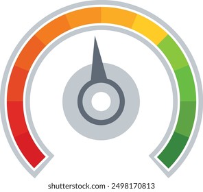 Color gauge. Round indicator. Control panel meter