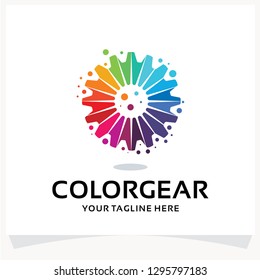 Color Gear Logo Design Template Inspiration