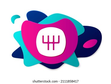 Color Gear shifter icon isolated on white background. Manual transmission icon. Abstract banner with liquid shapes. Vector