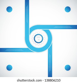 Color Gears Infographics Options Vector