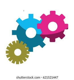color gears symbol process industry