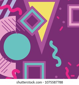 color geometric and abstract graphic figures background