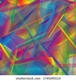 diseño de vector de abstracción geométrica de color