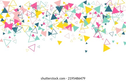 Color geometric background with triangles. Vector illustration EPS 10 Bang, Boom Concept. Broken Glass, Technology Futuristic Design. Moving Colorful Shatter Fragments.