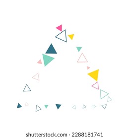 Color geometric background with triangles. Vector illustration EPS 10 Bang, Boom Concept. Broken Glass, Technology Futuristic Design. Moving Colorful Shatter Fragments.