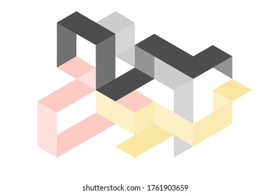 Color geometric design, vector background.