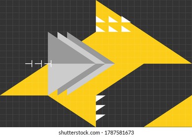 Color geometric design, vector background.