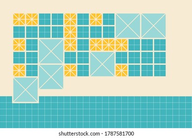Color geometric design, vector background.