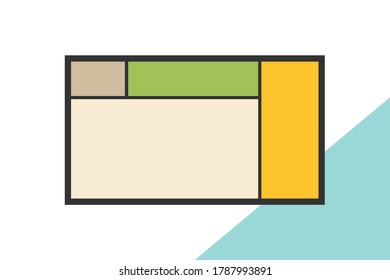 Diseño geométrico de color, fondo vectorial.