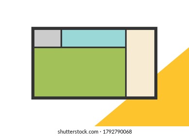 Color geometric design, vector background.