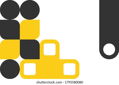 Color geometric design, vector background.
