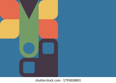 Color geometric design, vector background.