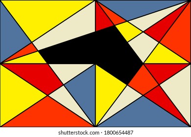 Farbgeometrisches Design, Vektorhintergrund.