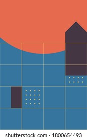 Color geometric design, vector background.