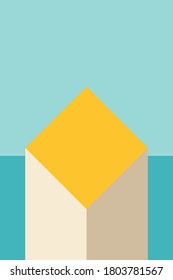 Color geometric design, vector background.