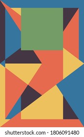 Diseño geométrico de color, fondo vectorial.Ilustración Eps10.