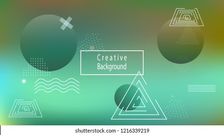 Color geometric gradient, futuristic background Sample creative design wallpaper, background, packaging Bright color lines, abstract shapes, dots Background in minimalist style.