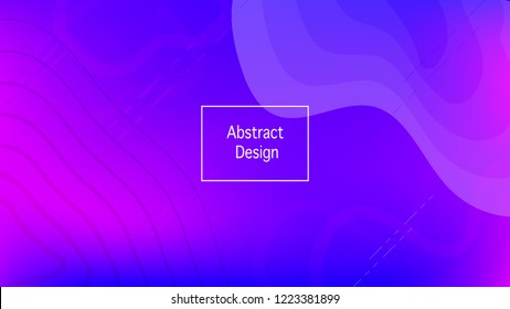 Color geometric gradient, futuristic background. Element of modern design wallpaper, background, packaging. Bright color lines, abstract shapes, dots.  Background in minimalist style.