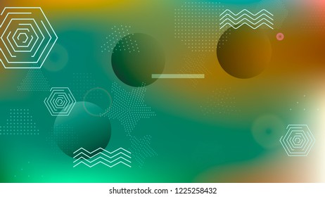 Color geometric gradient, futuristic background. Element of modern design wallpaper, background, packaging. Creative colored lines, abstract shapes, dots. Background in minimalist style.